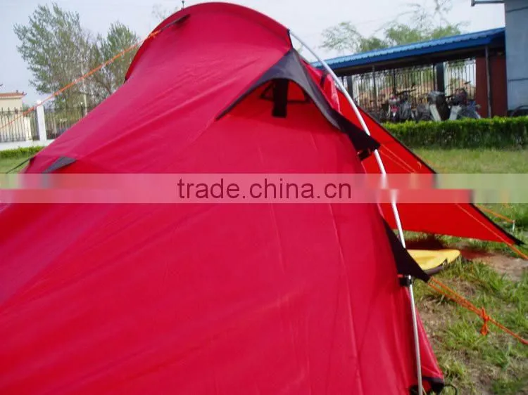 A triple dome with 6 berth family tent
