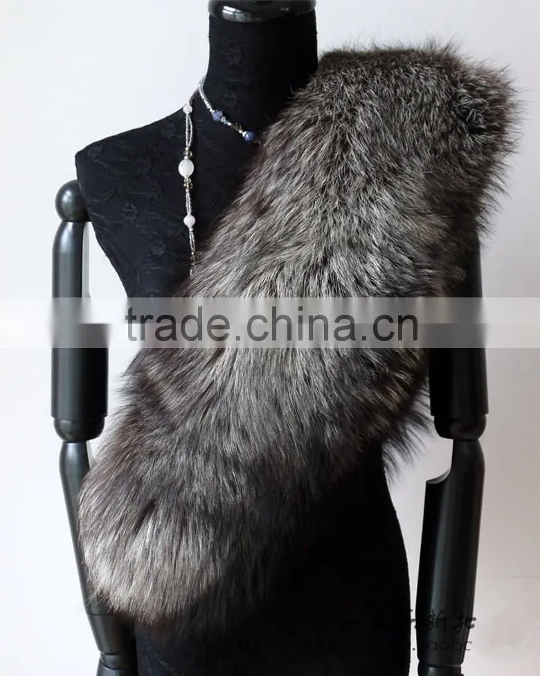 Real Fur Trim / Wholesale Raccoon Fur Trim / Detachable Raccoon Fur Collar
