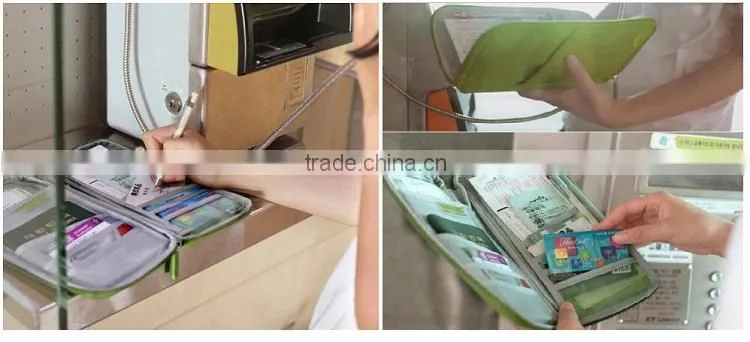 Document Holder Type Travel Wallet Multifuctional Card Ticket Passport Holder Purse
