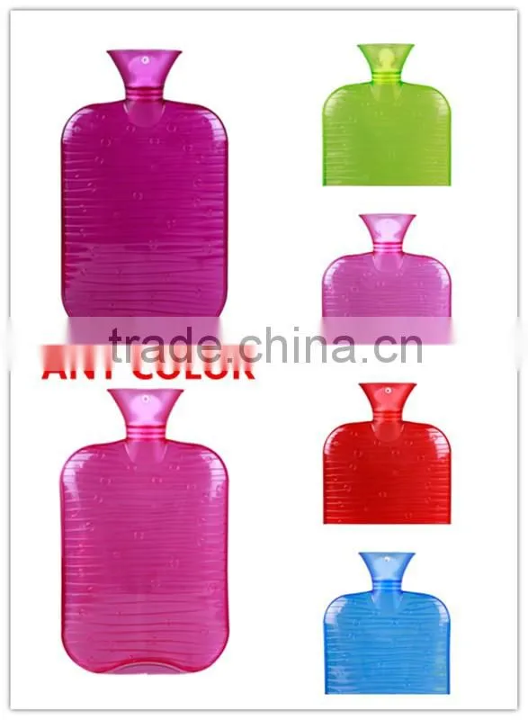 2 liter PVC hot water bottle blue bubble