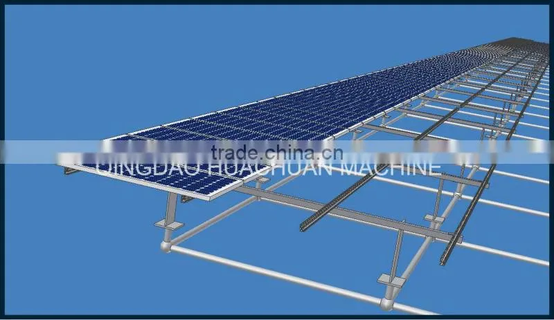 Ground Single Pole (Adjustable) Solar PV Mounting System - Pole Rack System