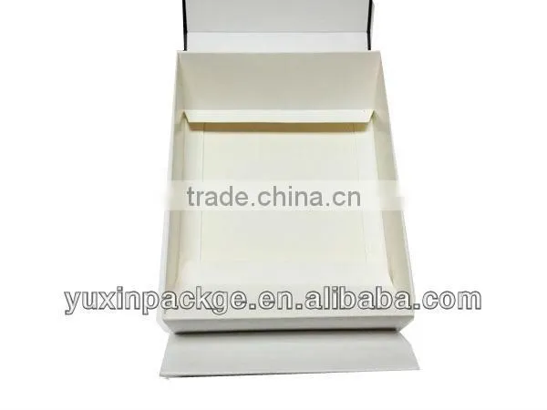 2013 new design folding gift paper packing box with paper tray insert