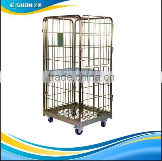 Warehouse Storage Galvanized Security Wire Mesh Roll Cage