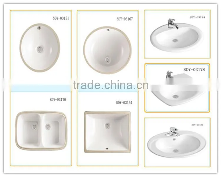 Whole sale ceramic wash sink big size bathroom pedestal hand wash one piece basin