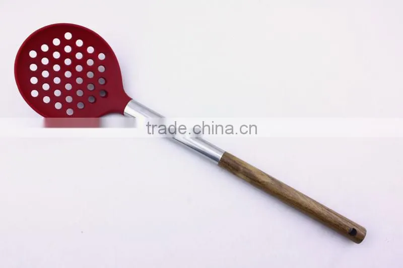 Premium Silicone Kitchen Utensil Food Grade With Wood Handle