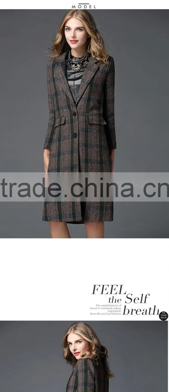 camel color factory supply hign woolen lady coat