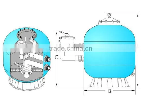 side mounted sand filter