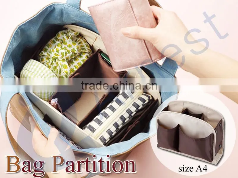 women's handbags shopping business bags lagguage diaper baby kids cosmetic storage insert multi adjustable partition case 76184