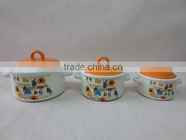 Ceramic Biscuit Canister with Handle and Purple Lid