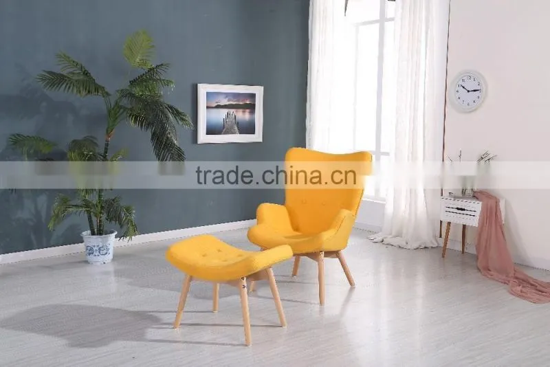 Elegant chair with E-01 E-01B fashion stool