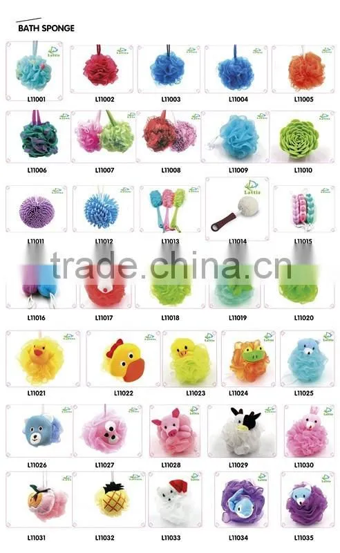 Animal bath mesh sponge,mesh ball,mesh puffs