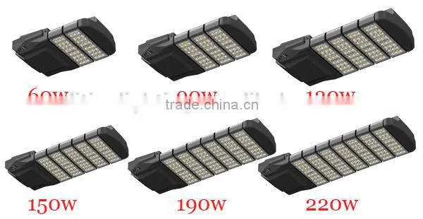 China manufacturer BV ISO9001 approval 60W 90W 120W 150W 190W 220W LED street light with bridgelux chip