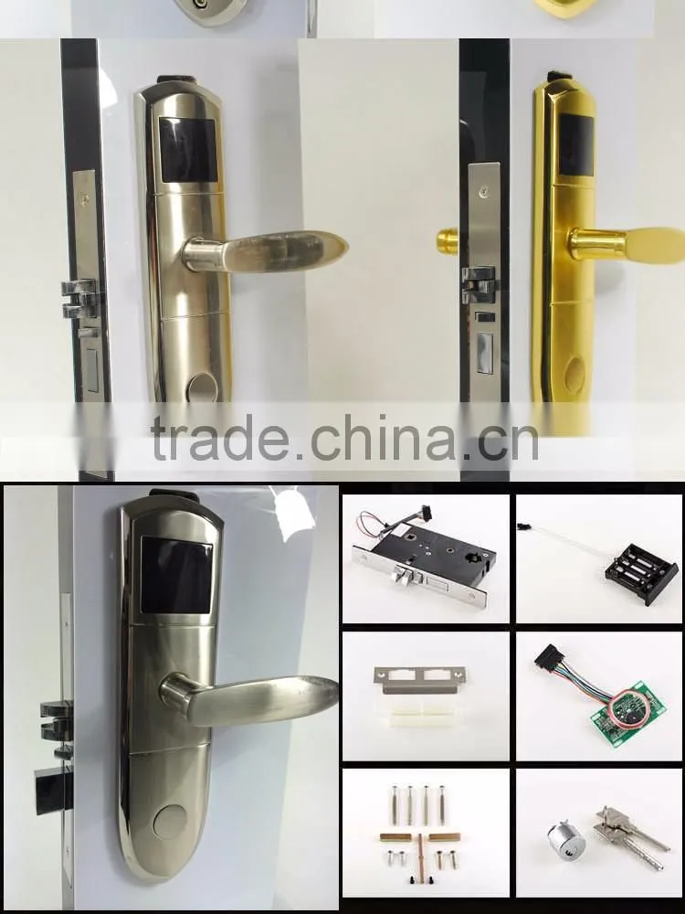 rfid card security handle safe electronic digital smart hotel keyless door lock