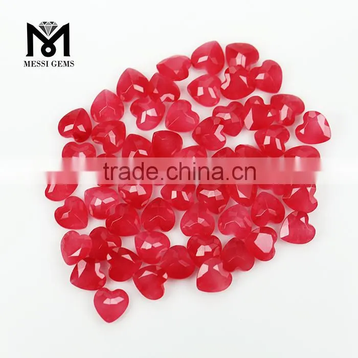 Loose Gemstone Sparkling Natural Unheated Red Heart Natural Gemstone