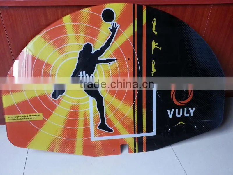18x12 inches polycarbonate Mini basketball hoop backboard indoor/office