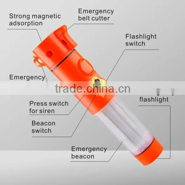 LED multifunction car emergency flashlight