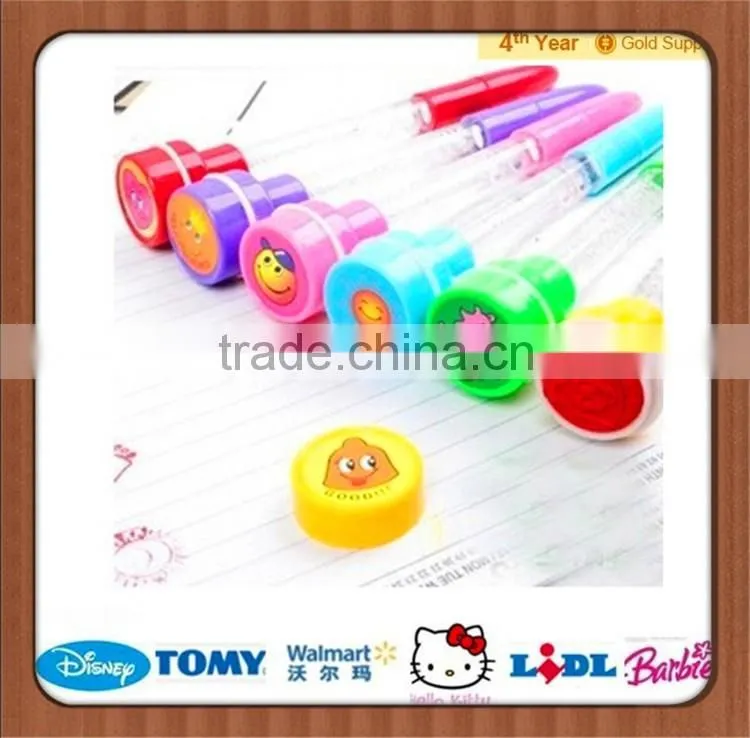 kids handy colorful self inking stamp pen