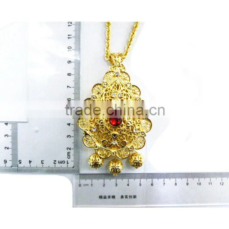 24kgp islamic pendant ruby necklace men necklace