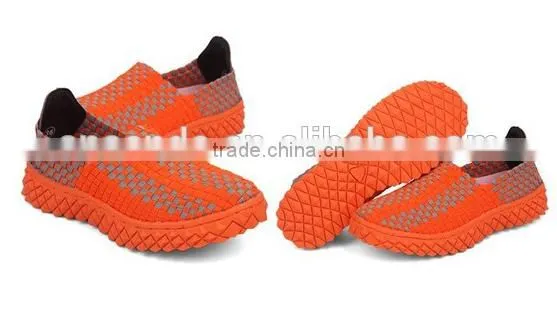 Beautiful multi color handmade elastic woven shoes,casual shoes