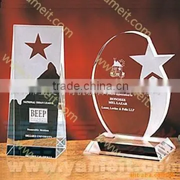 2016 elegant design silk screen acrylic trophy awards souvenir gift