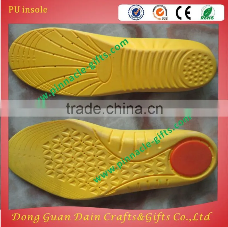 Comfortable PU insoles for shoes base on custom designs