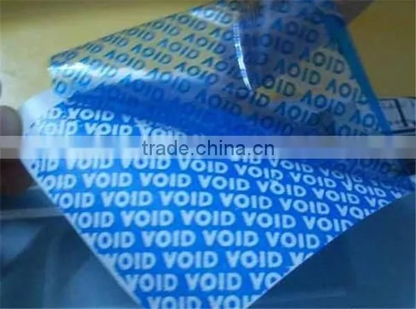 Custom Printed Hologram Security Warranty VOID Sticker Seals