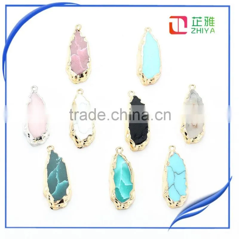 Sell hot Natural stone pendant jewelry agate druzy pendant natural gemstone pendant