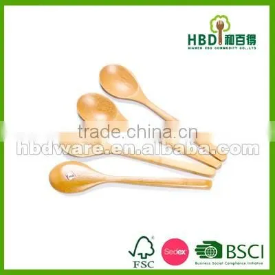 High quality eco-friendly small bamboo spoon set wholesale