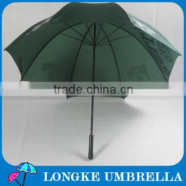 31"green manual open Straight golf Umbrella with logo