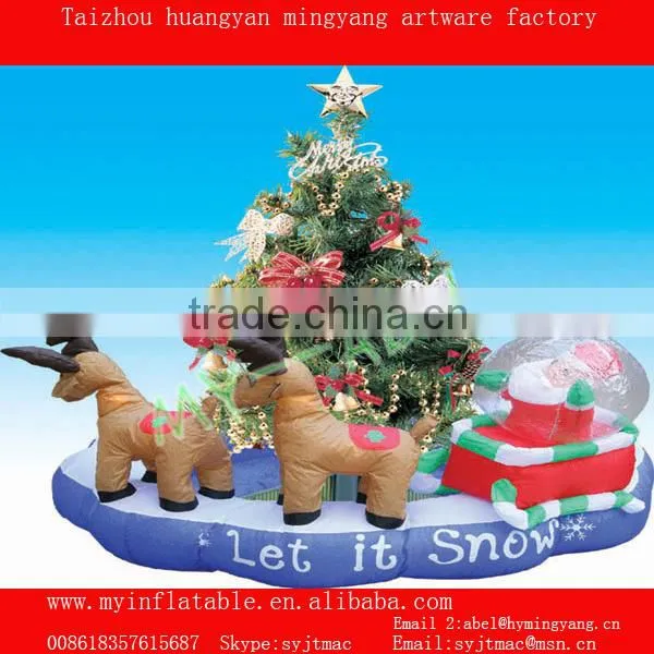 Polyeter taffeta new year tree ornaments