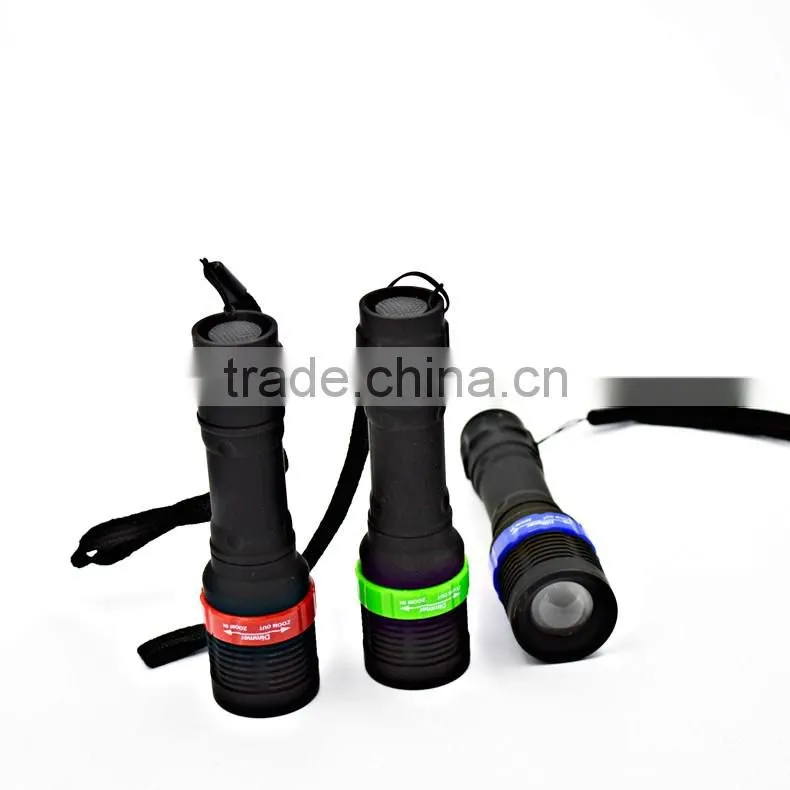 Ningbo JELO High Power LED Dimmer Torch Focus Flashlight Zoom Plastic Light