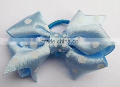 hair wraps polyester ribbon bows fabric pull bows