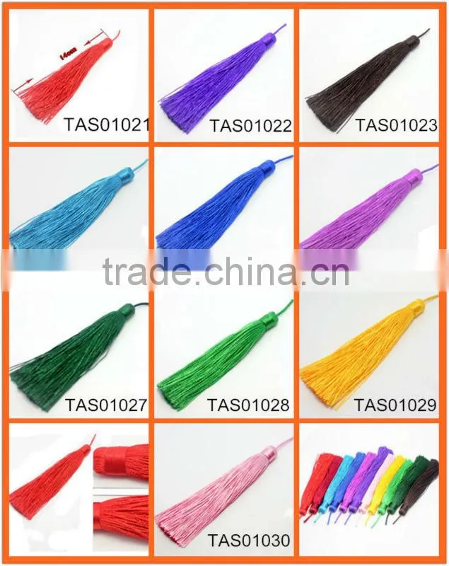 high quality 2014 graduation colored silk decoration tassels for jewelry