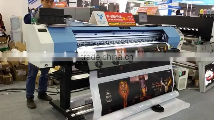 high quality stable machine 1.9m DX5 Printhead UV LED roll to roll Inkjet Printer