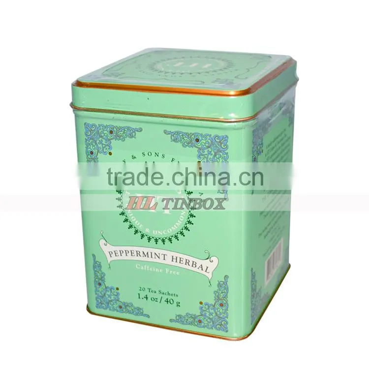 Bespoke Storage Square Tea Tin Box