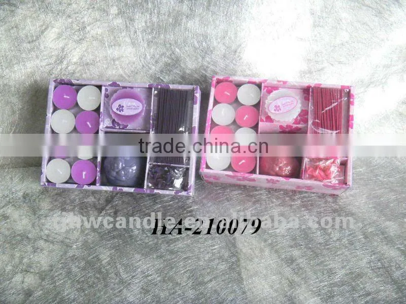 oil burner with tealight candles gift set