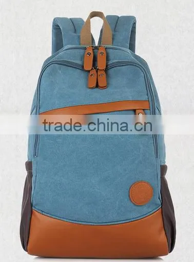 Campus Backpack School Book Shoulder Bag Canvas Backbag
