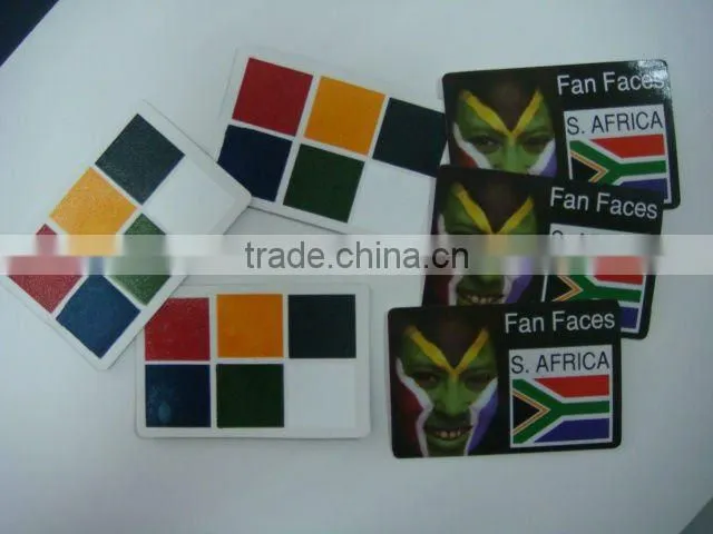 6Color Fans Face Paint Card,Sports Fans Face Paint