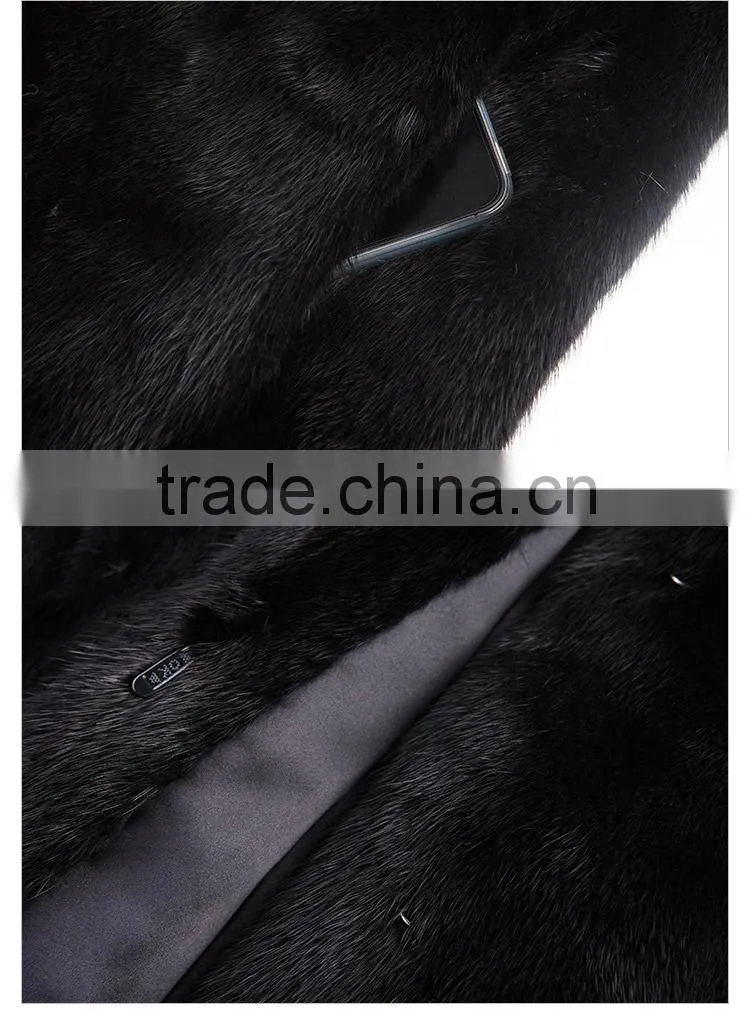 wholesale Fashion short mink fur coat hooded