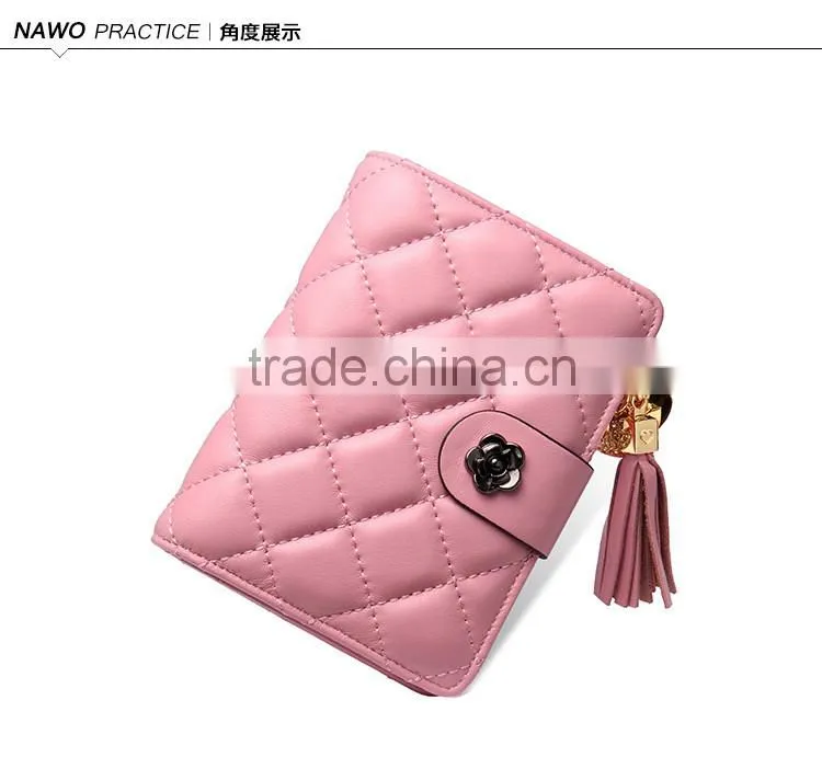 fancy design leather women wallets hand purse eleagence