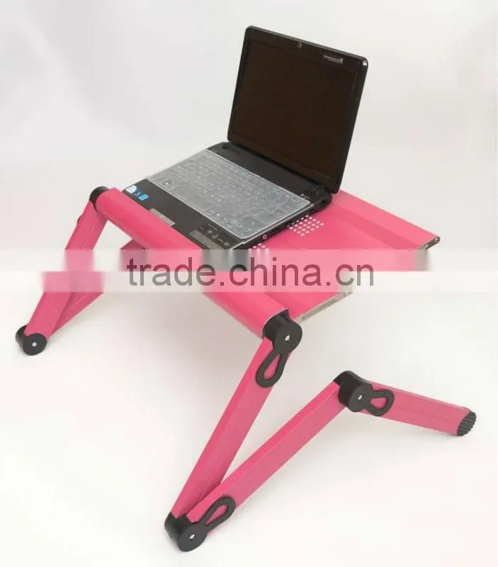 NEW LAPTOP LAP DESK FOLDABLE TABLE E-TABLE BED WITH USB COOLING FANS STAND