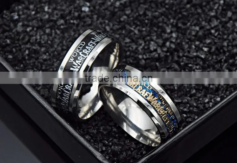 Factory Cheap Stainless Steel Sticker Ring Punk Wide Wedding Band for men Jewelry