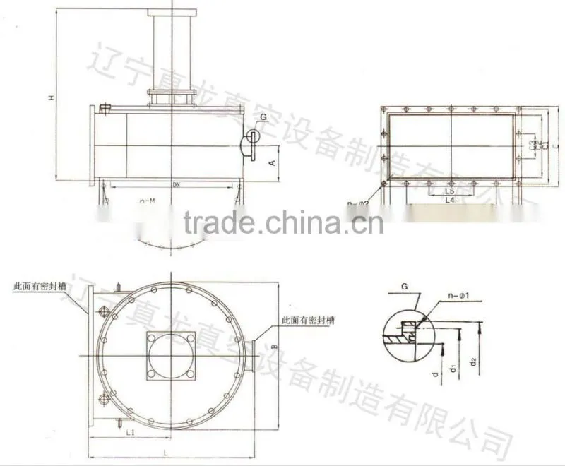 GDQF high vacuum pneumatic baffle valve(rectangle inlet)