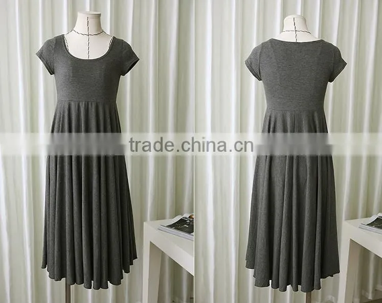 Summer Short Sleeve Slim Pregnancy Dress Wear for maternity O-neck