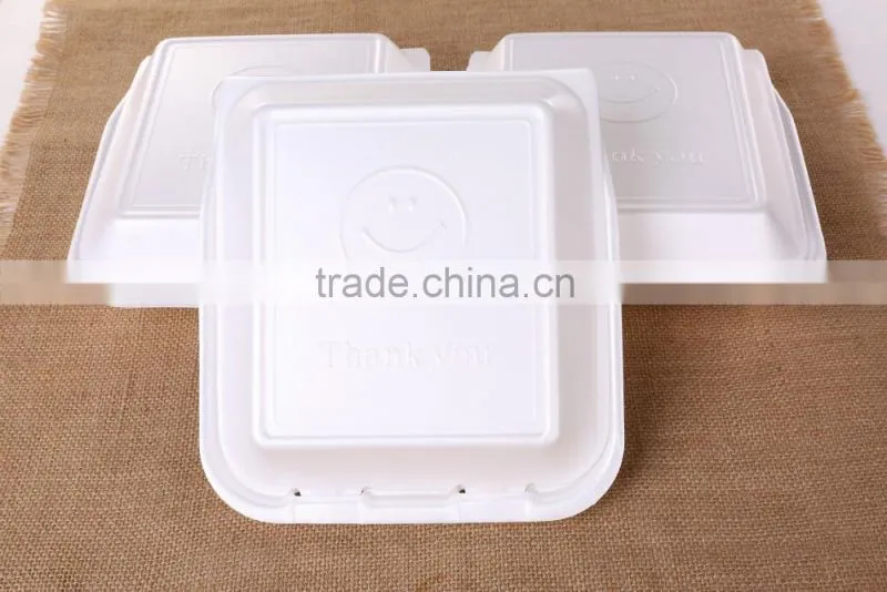 Foam takeaway food container three lattice