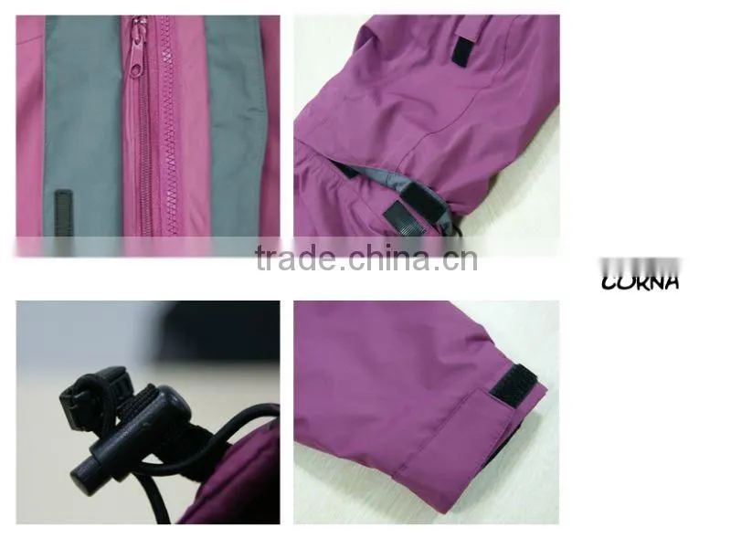 Women Pink Outdoor Winter Hiking Long Jacket