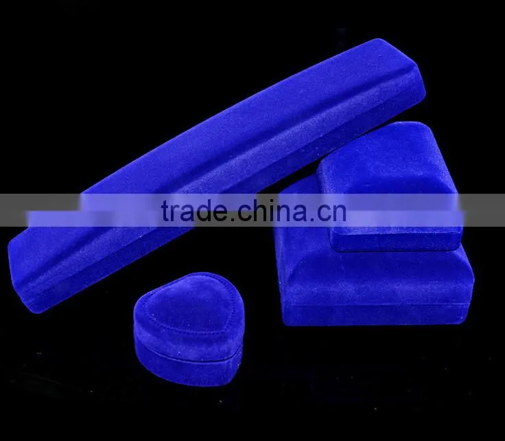High-grade blue velvet jewelry box custom made