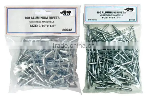 ALUMINIUM BLIND RIVET WITH STEEL MANDREL