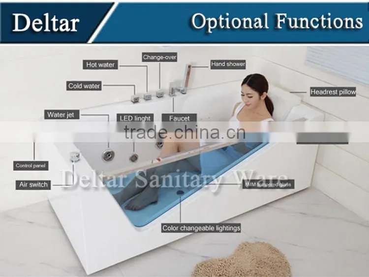 underwater massage bathtub/cheap fiber glass massage bathtub