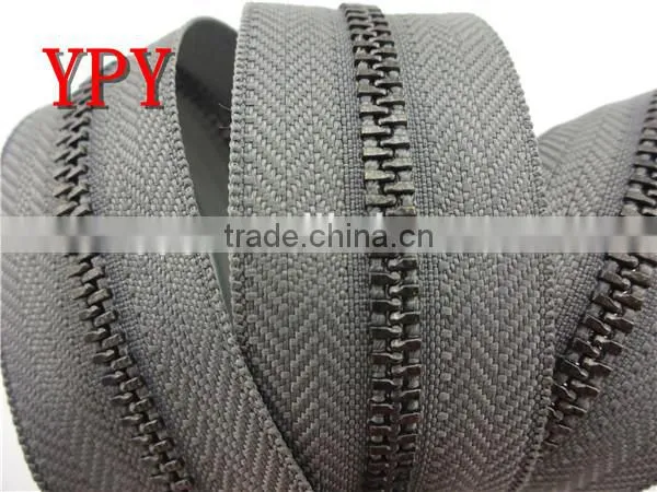 light black nickel metal zipper
